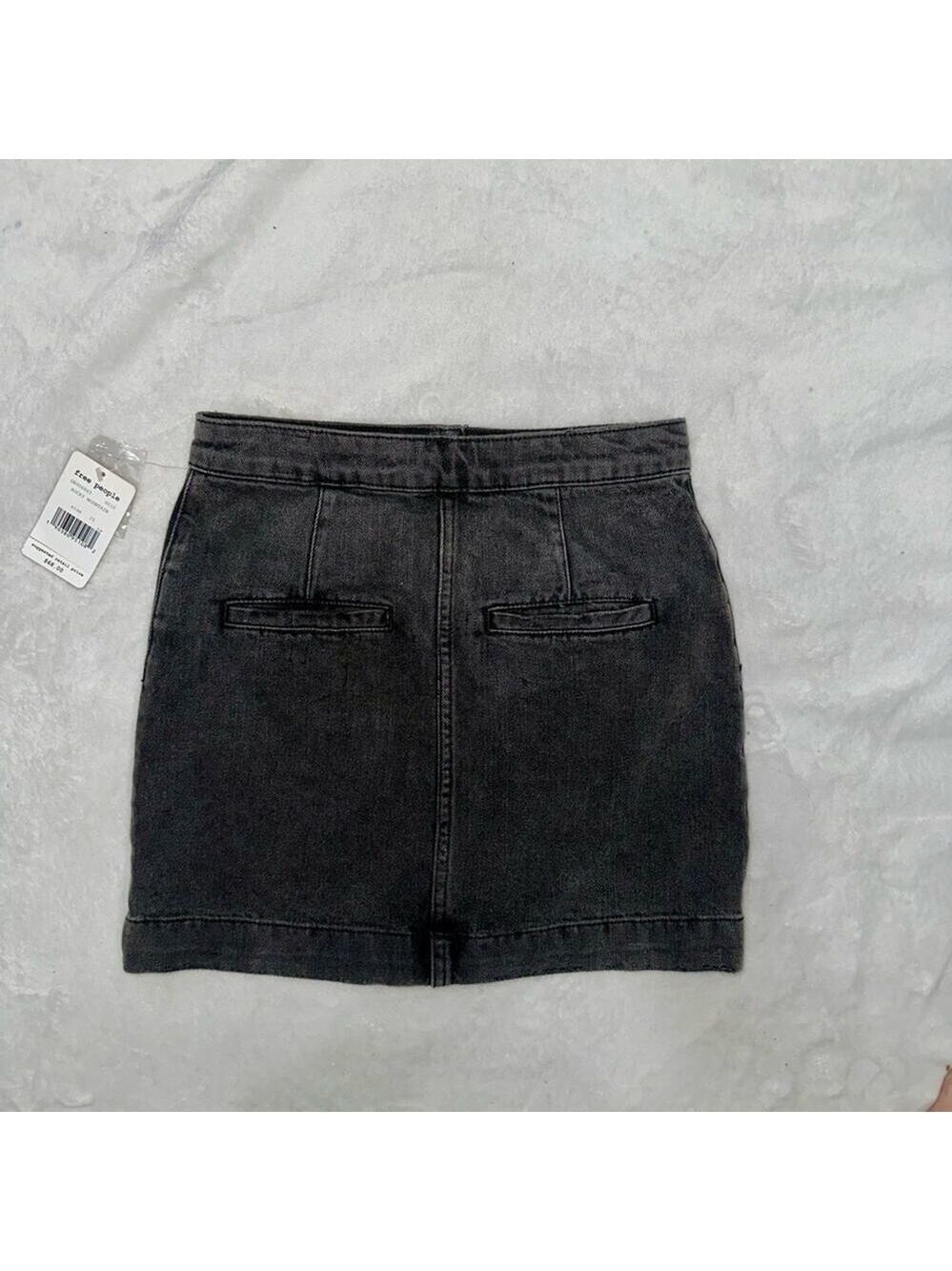 Free People Dark Gray Button-Front Midi Skirt we are the people NWT size 25 - Picture 10 of 15